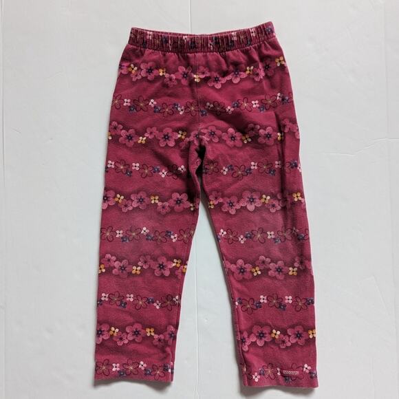 Vtg Y2K Oshkosh Girls Sz 3T Red Floral Leggings Pants - Picture 1 of 5